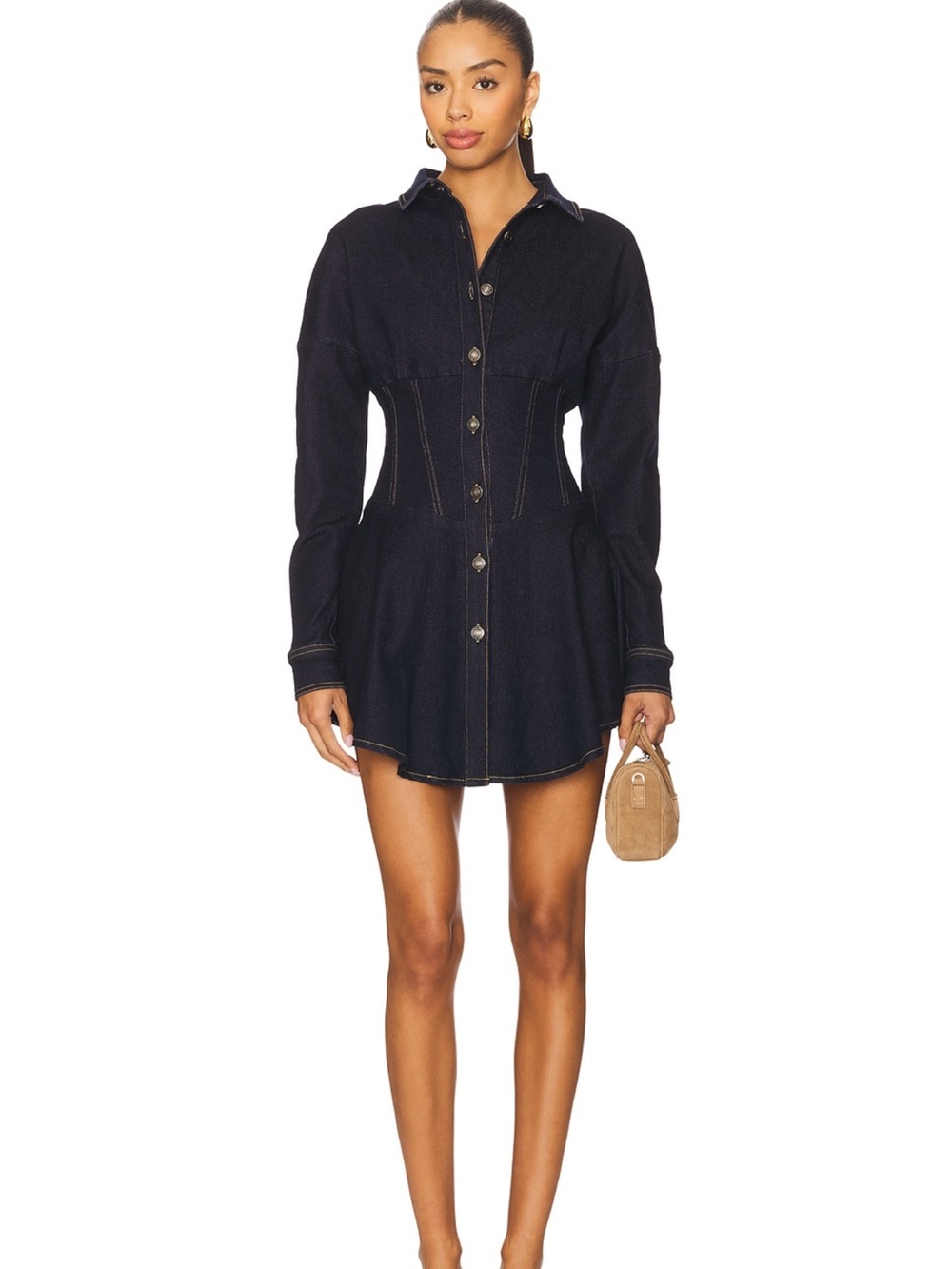 OW Collection Ella denim shirt dress